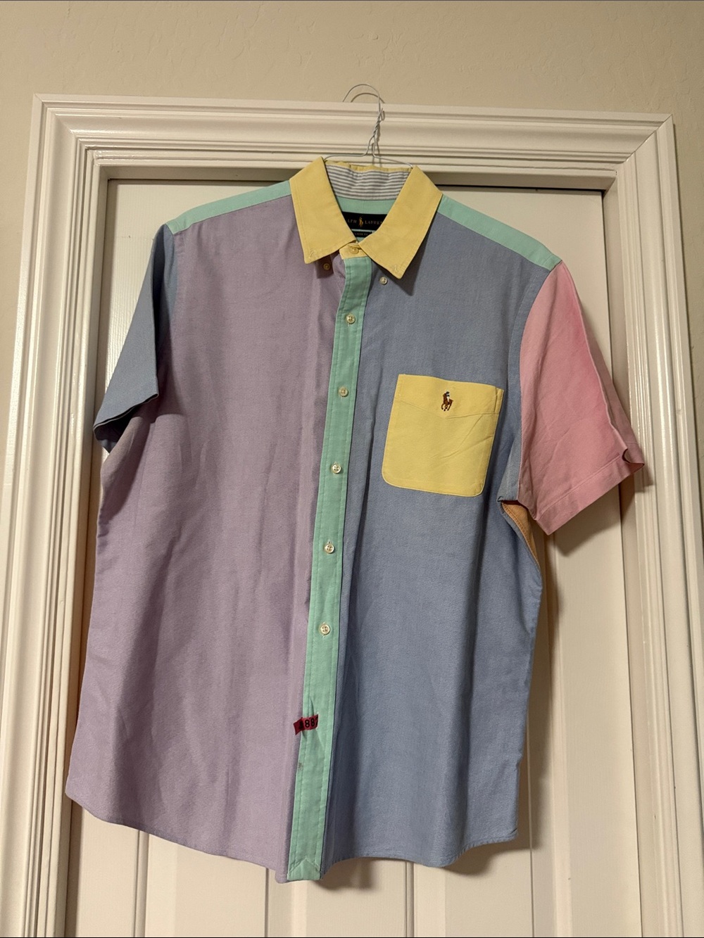 Polo by Ralph Lauren Pastel Colorblock Short-Sleeve Button-Down Shirt